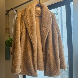 Calvin Klein fuzzy tan jacket
